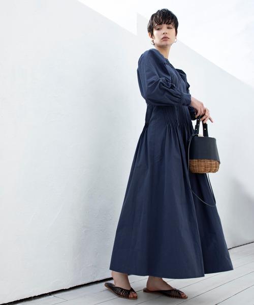 ReNorm（リノーム）の「ピンタックワンピース（ワンピース・レディース・カーキ/ネイビー/イエロー・M/S）」の12枚目の写真