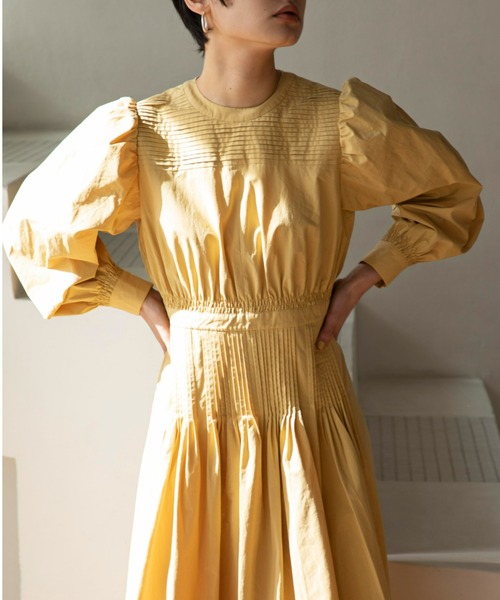 ReNorm（リノーム）の「ピンタックワンピース（ワンピース・レディース・カーキ/ネイビー/イエロー・M/S）」の10枚目の写真
