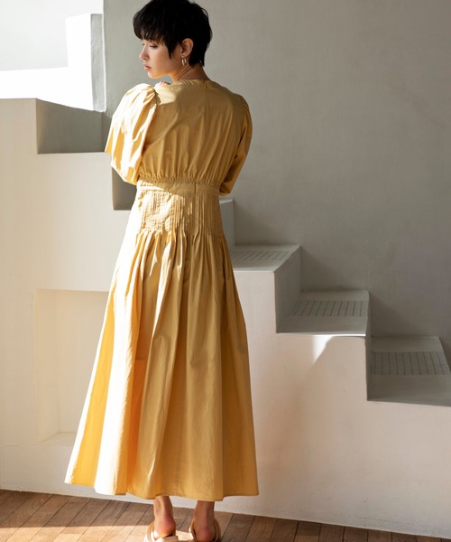 ReNorm（リノーム）の「ピンタックワンピース（ワンピース・レディース・カーキ/ネイビー/イエロー・M/S）」の9枚目の写真