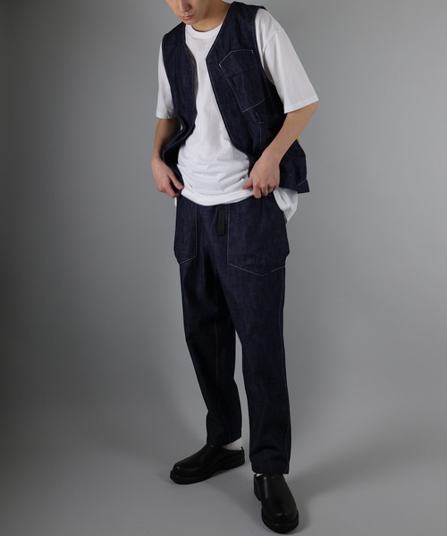 NUMBER (N)INE（ナンバーナイン）の「NUMBER (N)INE / ナンバーナイン 8.8oz DENIM VEST/ワンウォッシュ デニム ベスト（ベスト・メンズ・インディゴブルー・3/4）」の7枚目の写真