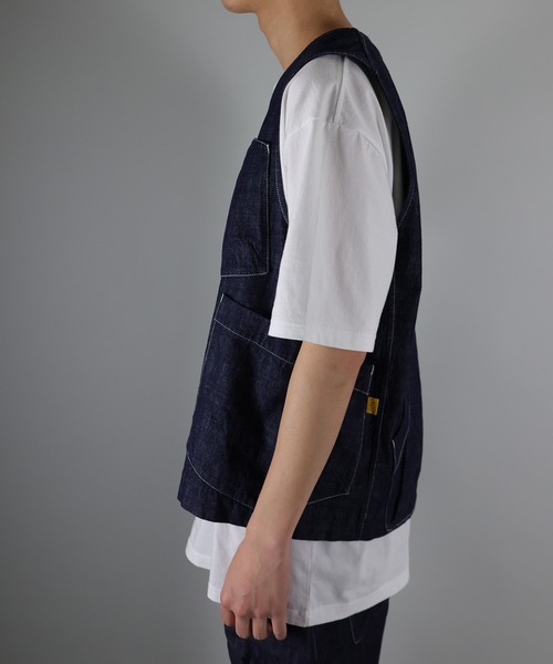 NUMBER (N)INE（ナンバーナイン）の「NUMBER (N)INE / ナンバーナイン 8.8oz DENIM VEST/ワンウォッシュ デニム ベスト（ベスト・メンズ・インディゴブルー・3/4）」の11枚目の写真