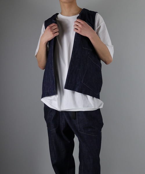 NUMBER (N)INE（ナンバーナイン）の「NUMBER (N)INE / ナンバーナイン 8.8oz DENIM VEST/ワンウォッシュ デニム ベスト（ベスト・メンズ・インディゴブルー・3/4）」の15枚目の写真