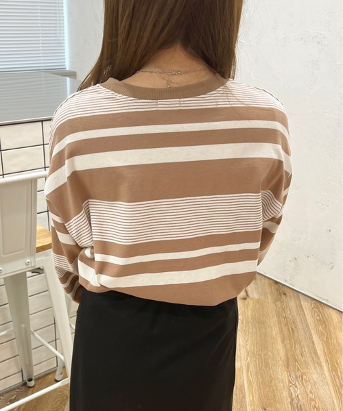 apres jour（アプレジュール）の「アソートボーダートップス【ZOZOTOWN限定アイテム】（Tシャツ/カットソー・レディース・ダークグリーン/グリーン系その他/ベージュ/ライトベージュ・フリー/X-LARGE）」の22枚目の写真