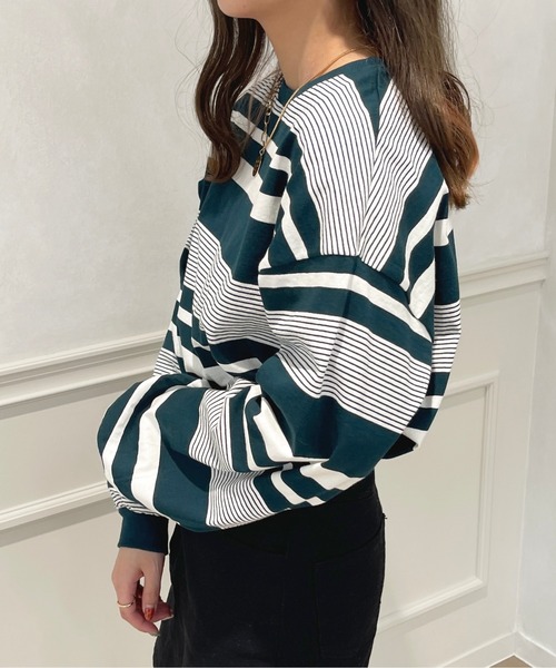 apres jour（アプレジュール）の「アソートボーダートップス【ZOZOTOWN限定アイテム】（Tシャツ/カットソー・レディース・ダークグリーン/グリーン系その他/ベージュ/ライトベージュ・フリー/X-LARGE）」の7枚目の写真