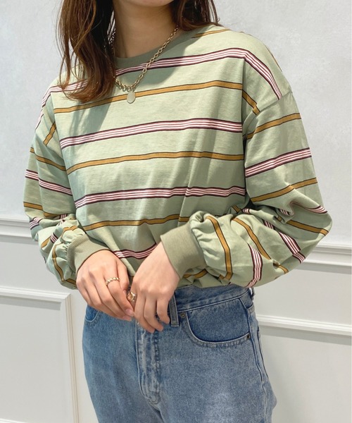 apres jour（アプレジュール）の「アソートボーダートップス【ZOZOTOWN限定アイテム】（Tシャツ/カットソー・レディース・ダークグリーン/グリーン系その他/ベージュ/ライトベージュ・フリー/X-LARGE）」の13枚目の写真