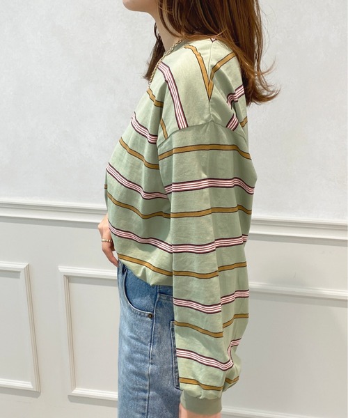 apres jour（アプレジュール）の「アソートボーダートップス【ZOZOTOWN限定アイテム】（Tシャツ/カットソー・レディース・ダークグリーン/グリーン系その他/ベージュ/ライトベージュ・フリー/X-LARGE）」の14枚目の写真