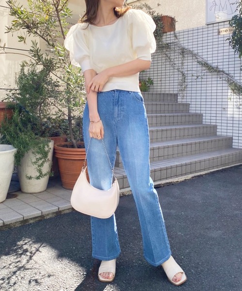 one after another NICE CLAUP(ワンアフターアナザーナイスクラップ)の「美シルエットなシンプルデニムパンツ(デニムパンツ・レディース・ブラック/ブルー/パープル系その他・SMALL/MEDIUM)」の6枚目の写真