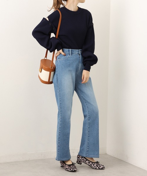 one after another NICE CLAUP(ワンアフターアナザーナイスクラップ)の「美シルエットなシンプルデニムパンツ(デニムパンツ・レディース・ブラック/ブルー/パープル系その他・SMALL/MEDIUM)」の11枚目の写真