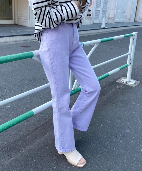 one after another NICE CLAUP(ワンアフターアナザーナイスクラップ)の「美シルエットなシンプルデニムパンツ(デニムパンツ・レディース・ブラック/ブルー/パープル系その他・SMALL/MEDIUM)」の14枚目の写真