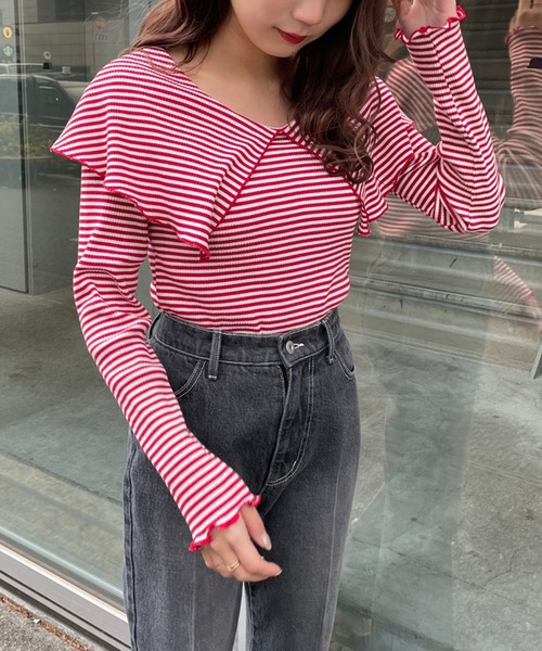 one after another NICE CLAUP(ワンアフターアナザーナイスクラップ)の「美シルエットなシンプルデニムパンツ(デニムパンツ・レディース・ブラック/ブルー/パープル系その他・SMALL/MEDIUM)」の19枚目の写真