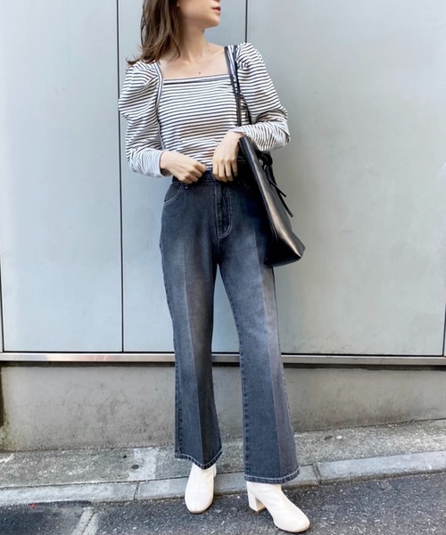 one after another NICE CLAUP(ワンアフターアナザーナイスクラップ)の「美シルエットなシンプルデニムパンツ(デニムパンツ・レディース・ブラック/ブルー/パープル系その他・SMALL/MEDIUM)」の15枚目の写真