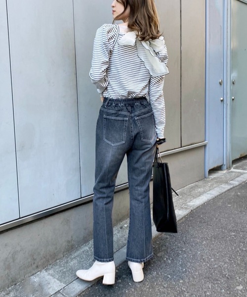 one after another NICE CLAUP(ワンアフターアナザーナイスクラップ)の「美シルエットなシンプルデニムパンツ(デニムパンツ・レディース・ブラック/ブルー/パープル系その他・SMALL/MEDIUM)」の17枚目の写真