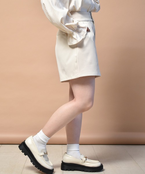 epa ハイウエストショートパンツ M 未使用 Amazon | [ZWYM] レディース PUレザー 黒 ショートパンツ ハイ
