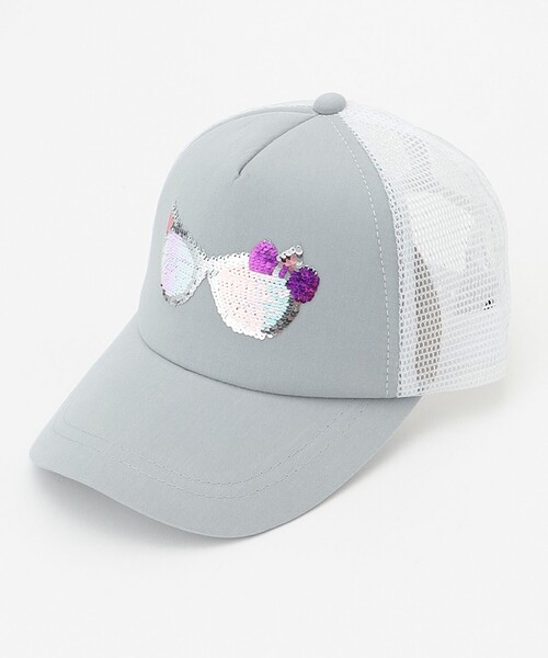 ANY(エニィ)の「ミラクルスパンコールメッシュキャップ(キャップ・キッズ・ライラック系/ブルー系/ベージュ系・54/52/56)」の1枚目の写真