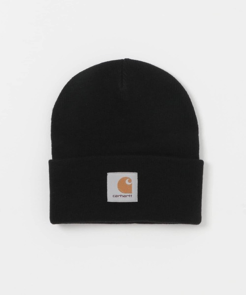 Carhartt(カーハート)の「『WEB/一部店舗限定』carhartt SHORT WATCH HAT(ニットキャップ/ビーニー・メンズ・オレンジ/ブラウン/グリーン/ブラック/ブルー・ONE)」の2枚目の写真