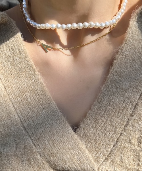 blackdia ocean(ブラックダイヤオーシャン)の「blackdia ocean ステンレスイニシャルネックレス(ネックレス・レディース・シルバー/ゴールド・K/Y/A/C/E/H/J/N/R/T/S/M/I)」の6枚目の写真