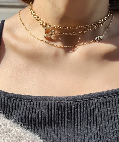 blackdia ocean(ブラックダイヤオーシャン)の「blackdia ocean ステンレスイニシャルネックレス(ネックレス・レディース・シルバー/ゴールド・K/Y/A/C/E/H/J/N/R/T/S/M/I)」の7枚目の写真