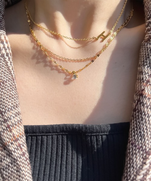 blackdia ocean(ブラックダイヤオーシャン)の「blackdia ocean ステンレスイニシャルネックレス(ネックレス・レディース・シルバー/ゴールド・K/Y/A/C/E/H/J/N/R/T/S/M/I)」の8枚目の写真