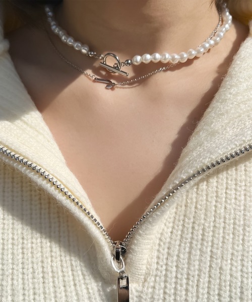 blackdia ocean(ブラックダイヤオーシャン)の「blackdia ocean ステンレスイニシャルネックレス(ネックレス・レディース・シルバー/ゴールド・K/Y/A/C/E/H/J/N/R/T/S/M/I)」の9枚目の写真