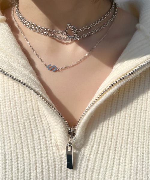 blackdia ocean(ブラックダイヤオーシャン)の「blackdia ocean ステンレスイニシャルネックレス(ネックレス・レディース・シルバー/ゴールド・K/Y/A/C/E/H/J/N/R/T/S/M/I)」の14枚目の写真