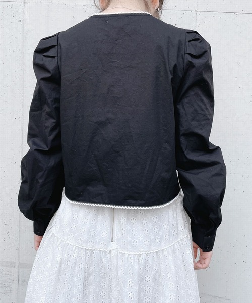 PAIN(ペイン)の「ダブルカラーレーシィブラウス(シャツ/ブラウス・レディース・ホワイト/ブラック/ブルー・FREE)」の16枚目の写真