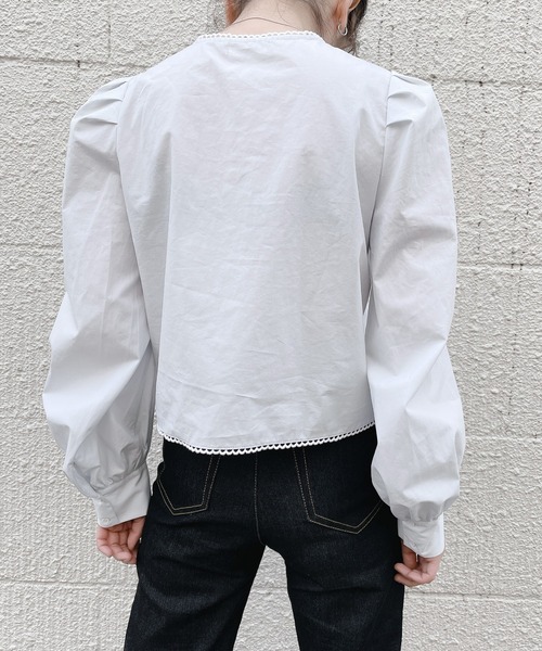 PAIN(ペイン)の「ダブルカラーレーシィブラウス(シャツ/ブラウス・レディース・ホワイト/ブラック/ブルー・FREE)」の20枚目の写真