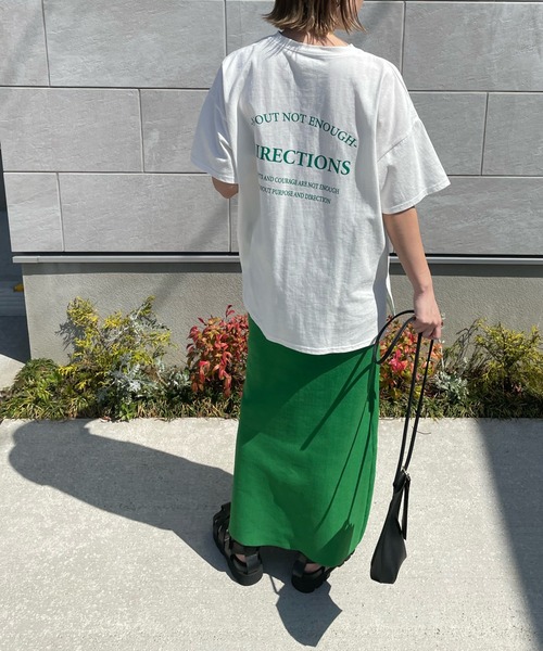 y/m by misato（イムバイミサト）の「DIRECTIONS Tシャツ（Tシャツ/カットソー・レディース・レッド/グリーン・FREE）」の13枚目の写真