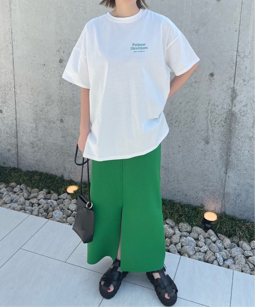 y/m by misato（イムバイミサト）の「DIRECTIONS Tシャツ（Tシャツ/カットソー・レディース・レッド/グリーン・FREE）」の11枚目の写真