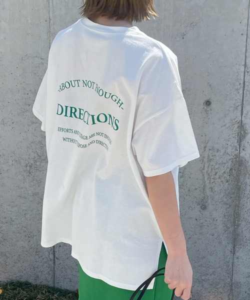 y/m by misato（イムバイミサト）の「DIRECTIONS Tシャツ（Tシャツ/カットソー・レディース・レッド/グリーン・FREE）」の15枚目の写真