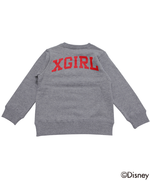 X-girl Stages（エックスガールステージス）の「【Disney（ディズニー）】CREW SWEAT DISNEY ALL STAR （4T～7T）（スウェット・キッズ・アッシュ/ネイビー・7T/6T/4T/5T）」の4枚目の写真