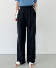 リネンライクストレートパンツ