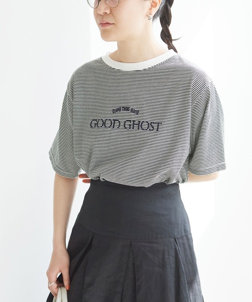 fig Ｌondon（フィグロンドン）の「●_something good Tshirt（Tシャツ/カットソー・レディース・ホワイト/サックスブルー/ピンク/グリーン/その他・FREE）」の12枚目の写真