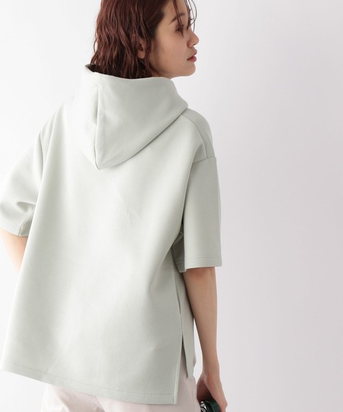 GLOBAL WORK（グローバルワーク）の「サマ見えAiryパーカー半袖/274459（Tシャツ/カットソー・レディース・アイボリー/ダークグレー/ライトグリーン/パープル系その他6・FREE）」の3枚目の写真