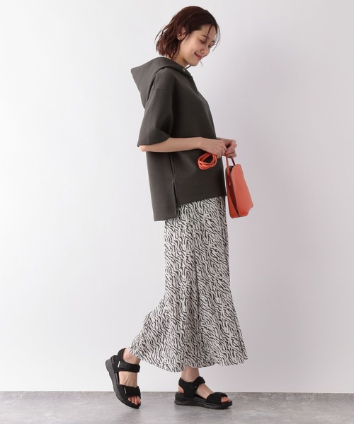 GLOBAL WORK（グローバルワーク）の「サマ見えAiryパーカー半袖/274459（Tシャツ/カットソー・レディース・アイボリー/ダークグレー/ライトグリーン/パープル系その他6・FREE）」の17枚目の写真