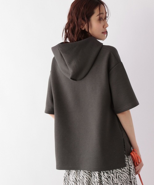GLOBAL WORK（グローバルワーク）の「サマ見えAiryパーカー半袖/274459（Tシャツ/カットソー・レディース・アイボリー/ダークグレー/ライトグリーン/パープル系その他6・FREE）」の13枚目の写真