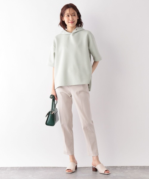 GLOBAL WORK（グローバルワーク）の「サマ見えAiryパーカー半袖/274459（Tシャツ/カットソー・レディース・アイボリー/ダークグレー/ライトグリーン/パープル系その他6・FREE）」の6枚目の写真