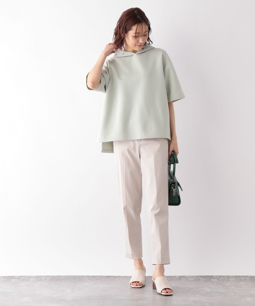 GLOBAL WORK（グローバルワーク）の「サマ見えAiryパーカー半袖/274459（Tシャツ/カットソー・レディース・アイボリー/ダークグレー/ライトグリーン/パープル系その他6・FREE）」の14枚目の写真