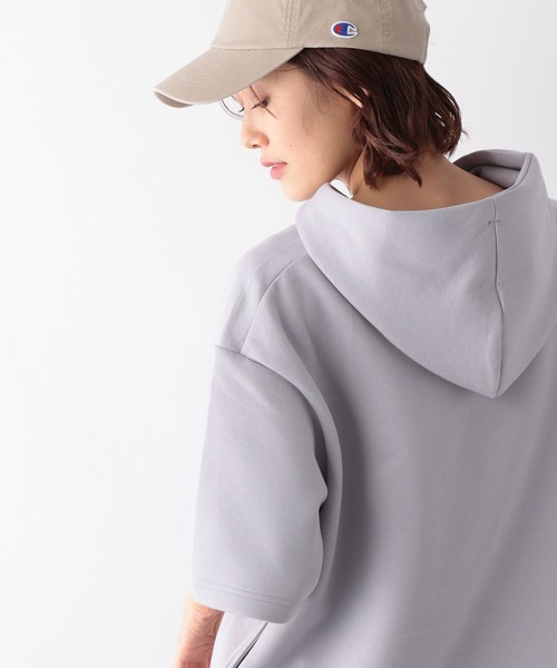 GLOBAL WORK（グローバルワーク）の「サマ見えAiryパーカー半袖/274459（Tシャツ/カットソー・レディース・アイボリー/ダークグレー/ライトグリーン/パープル系その他6・FREE）」の15枚目の写真
