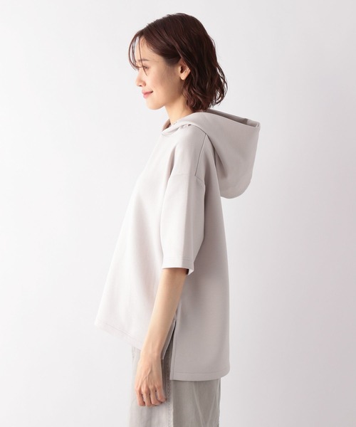 GLOBAL WORK（グローバルワーク）の「サマ見えAiryパーカー半袖/274459（Tシャツ/カットソー・レディース・アイボリー/ダークグレー/ライトグリーン/パープル系その他6・FREE）」の11枚目の写真