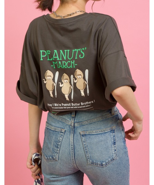 SpRay(スプレイ)の「PEANUTS BROTHERS BIGTシャツ(Tシャツ/カットソー・レディース・オフホワイト/ブルー/ラベンダー/オートミール/スミクロ・FREE)」の16枚目の写真