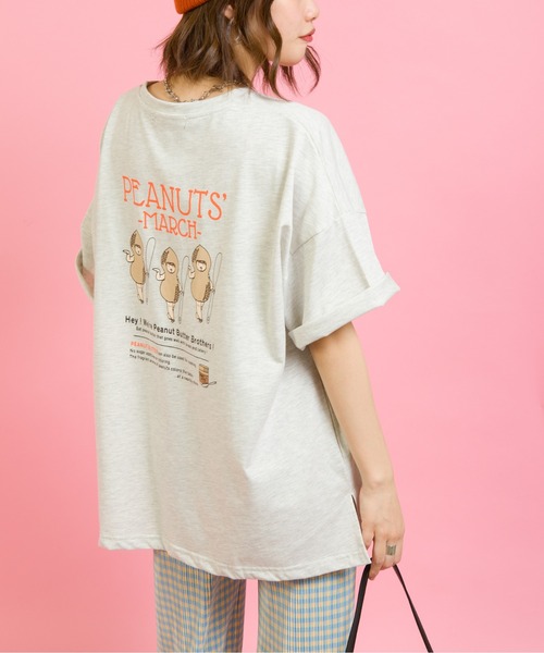 SpRay(スプレイ)の「PEANUTS BROTHERS BIGTシャツ(Tシャツ/カットソー・レディース・オフホワイト/ブルー/ラベンダー/オートミール/スミクロ・FREE)」の20枚目の写真