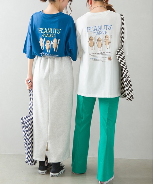 SpRay(スプレイ)の「PEANUTS BROTHERS BIGTシャツ(Tシャツ/カットソー・レディース・オフホワイト/ブルー/ラベンダー/オートミール/スミクロ・FREE)」の12枚目の写真