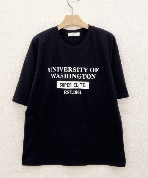 Dalfwin(ダールフィン)の「UNIVERSITYプリント半袖Tシャツ(Tシャツ/カットソー・レディース・ホワイト/ブラック/イエロー/オレンジ・FREE)」の13枚目の写真