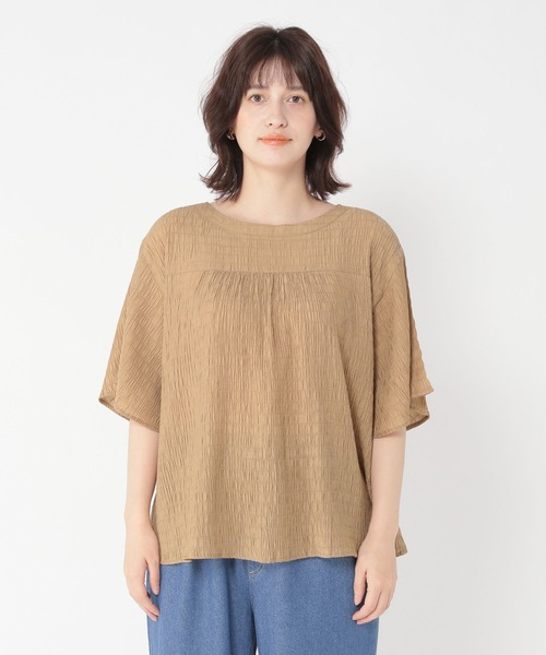 studio CLIP(スタディオクリップ)の「ワイドスリーブシャーリングブラウス(シャツ/ブラウス・レディース・グリーン/ベージュ/ブラック・FREE)」の10枚目の写真