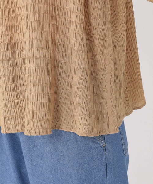 studio CLIP(スタディオクリップ)の「ワイドスリーブシャーリングブラウス(シャツ/ブラウス・レディース・グリーン/ベージュ/ブラック・FREE)」の9枚目の写真