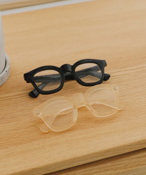 Kastane(カスタネ)の「ワイドフレームメガネ(メガネ・レディース・ベージュ/ブラック・FREE)」の1枚目の写真
