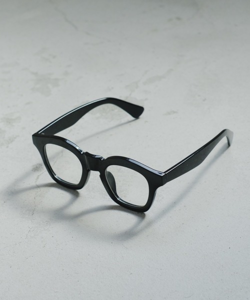 Kastane(カスタネ)の「ワイドフレームメガネ(メガネ・レディース・ベージュ/ブラック・FREE)」の2枚目の写真