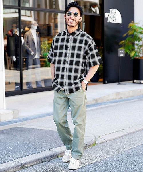 U.S. POLO ASSN.（ユーエスポロアッスン）の「US.POLO ASSN. ユーエスポロアッスン / ブランド別注 ビッグシルエット オーバーサイズ 半袖シャツ（シャツ/ブラウス・メンズ・ホワイト/ブラック/ライトベージュ/ネイビー/ブルー/ブルー系その他/ブルー系その他2/ブラック系その他/ブルー系その他3/ホワイト系その他・MEDIUM/LARGE）」の21枚目の写真
