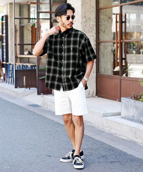 U.S. POLO ASSN.（ユーエスポロアッスン）の「US.POLO ASSN. ユーエスポロアッスン / ブランド別注 ビッグシルエット オーバーサイズ 半袖シャツ（シャツ/ブラウス・メンズ・ホワイト/ブラック/ライトベージュ/ネイビー/ブルー/ブルー系その他/ブルー系その他2/ブラック系その他/ブルー系その他3/ホワイト系その他・MEDIUM/LARGE）」の19枚目の写真
