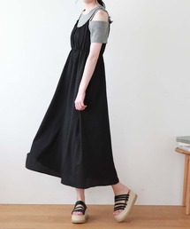 ギャザーフレアキャミワンピース